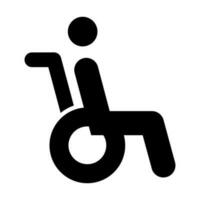 gehandicapt persoon glyph icoon ontwerp vector