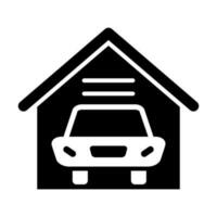 garage glyph icoon ontwerp vector