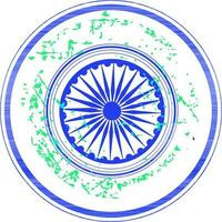 kleurrijk Ashok chakra in ronde vorm geven aan. vector