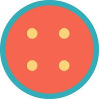 geel dots versierd oranje en blauw knop. vector