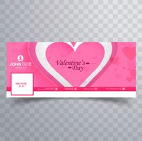 Abstracte Valentijnsdag facebook cover ontwerp illustratie vector