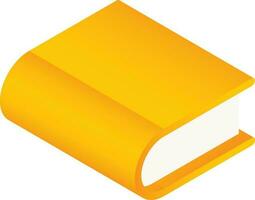 glanzend boek element in oranje en wit kleur. vector