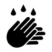 hand- het wassen glyph icoon ontwerp vector