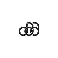 brieven daa monogram logo ontwerp vector