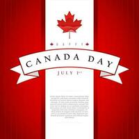 1e van juli, gelukkig Canada dag, vector illustratie