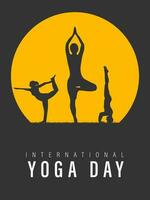 Internationale yoga dag vector illustratie