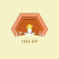 Internationale yoga dag vector illustratie