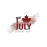 1e van juli, gelukkig Canada dag, vector illustratie