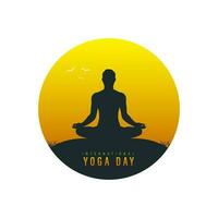 Internationale yoga dag vector illustratie