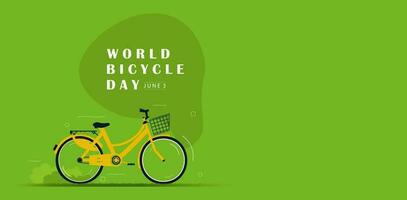 juni 3 - wereld fiets dag vector illustratie