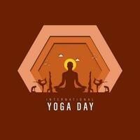 Internationale yoga dag vector illustratie