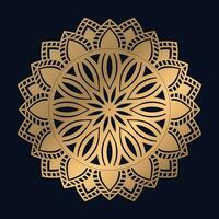 luxueus mandala ontwerp met gouden kleurrijk vector sjabloon