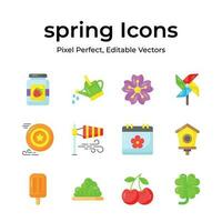 grijp deze prachtig ontworpen voorjaar vectoren, landbouw, tuinieren en landbouw pictogrammen reeks vector