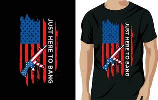 4e juli Amerikaans t-shirt ontwerp vector