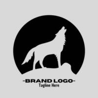 wolf logo vector ontwerp illustratie, merk identiteit embleem