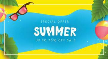zomer uitverkoop achtergrond lay-out banners vector