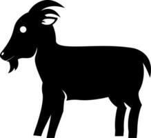 geit icoon vector illustratie. silhouet geit icoon voor vee, voedsel, dier en eid al adha evenement. grafisch hulpbron voor korban ontwerp in Islam en moslim cultuur