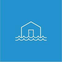 huis water echt landgoed logo ontwerp vector