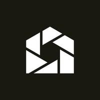 camera huis creatief logo ontwerp vector