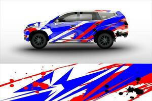 vector racing auto sticker inpakken kleurstelling ontwerp