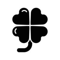 een vier bloemblaadjes bloem, teken van geluk, Klaver vlak icoon, premie vector ontwerp van spel karakter