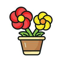 grijp deze oog rustgevend vector van bloem pot vector in modieus stijl, ingemaakt bloemen in bewerkbare stijl