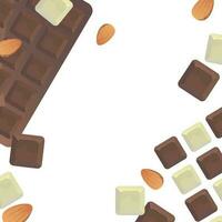 chocola illustratie banier Sjablonen vector