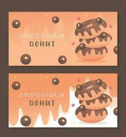 chocola illustratie banier Sjablonen vector