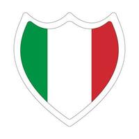 Italiaans vlag in vorm geven aan. vlag van Italië in vorm geven aan. vector