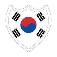 vlag van zuiden Korea in vorm geven aan. zuiden Korea vlag in vorm geven aan. vector