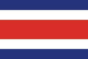 costa rica vlag. vlag van costa rica in ontwerp vorm vector