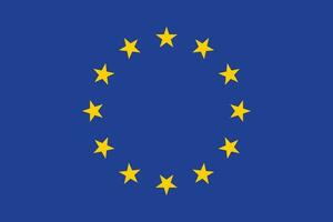 vlag van Europa. Europese unie. EU vlag in ontwerp vorm vector