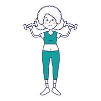 vrouwen fitness cartoon vector