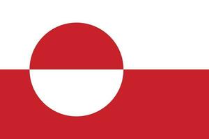 vlag van Groenland. Groenland vlag in ontwerp vorm vector