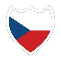 vlag van de Tsjechisch republiek in vorm geven aan. vector