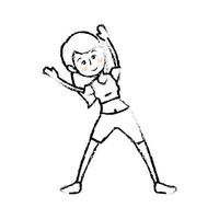 vrouwen fitness cartoon vector