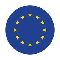 vlag van Europa. Europese unie. EU vlag in ontwerp vorm vector