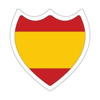 vlag van Spanje in vorm geven aan. Spaans vlag in vorm geven aan. vector