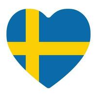 vlag van Zweden in vorm geven aan. Zweden vlag in vorm vector