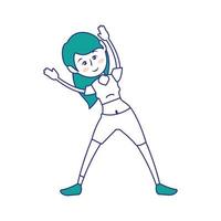 vrouwen fitness cartoon vector