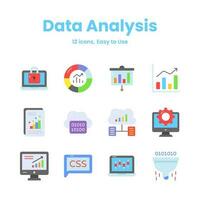 voorzichtig bewerkte gegevens analyse en statistieken pictogrammen, downloaden deze premie vectoren gemakkelijk naar gebruik