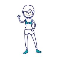 vrouwen fitness cartoon vector
