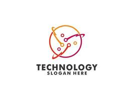 technologie logo ontwerpen concept vector, netwerk internet logo symbool, digitaal draad logo vector