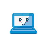 laptop pc cartoon vector