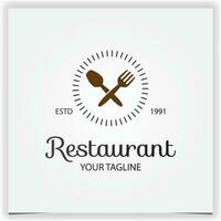 gemakkelijk restaurant logo premie elegant sjabloon vector eps 10