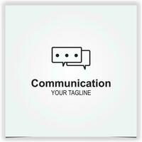 praten communicatie logo premie elegant sjabloon vector eps 10