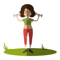 vrouwen fitness cartoon vector