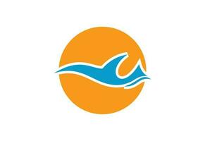 oceaan Golf logo ontwerp, vector ontwerp sjabloon