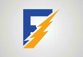 eerste f brief logo met creatief symbool, vector ontwerp sjabloon