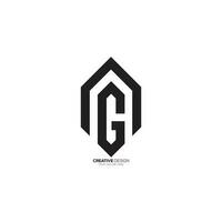 modern uniek vormen brief ag of ga alfabet monogram minimaal creatief logo. ag logo. ga logo vector